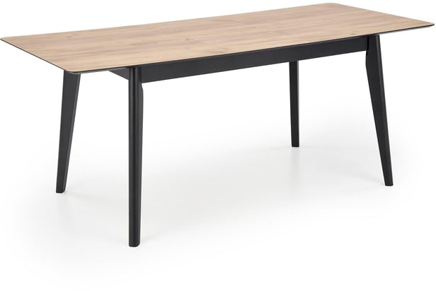 Arvo ruokapöytä jatkettava, natural tammi / musta