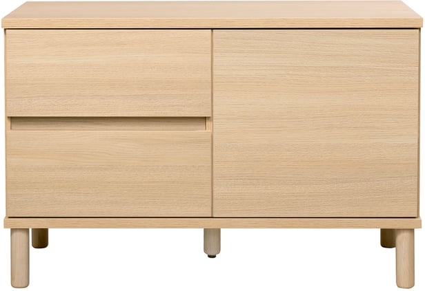 Sata lipastokaappi nro 10. 92cm ovi oikea + 2ltk vaalea tammi, pyöreä jalka