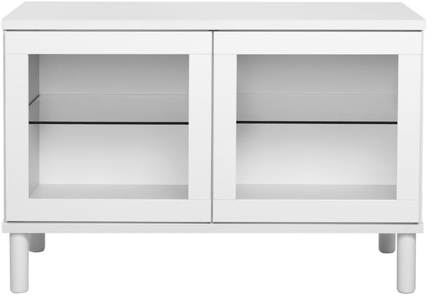 Sata lasiovikaappi nro 11. 92cm valkoinen, pyöreä jalka