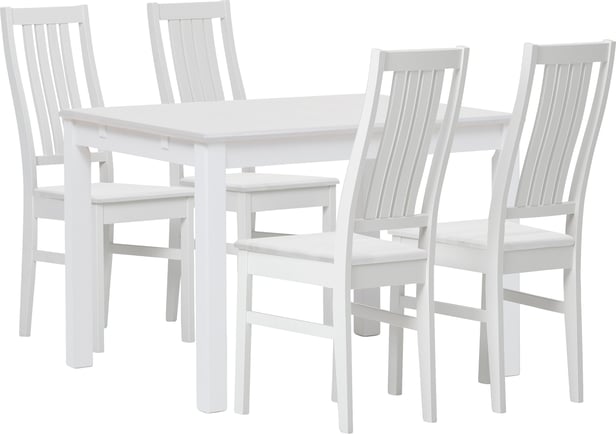 Hovi ruokailuryhmä 120x85 neljälle, valkoinen