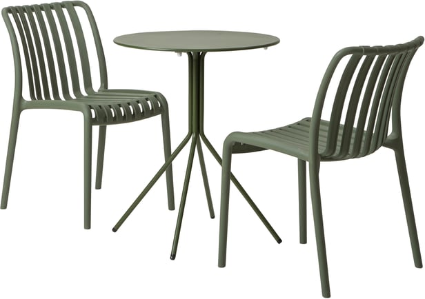 Trento & Avellino ruokailuryhmä pyöreä 60cm kahdelle vihreä/vihreä