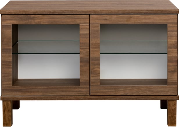 Sata lasiovikaappi nro 11. 92cm ruskea, kantikas jalka