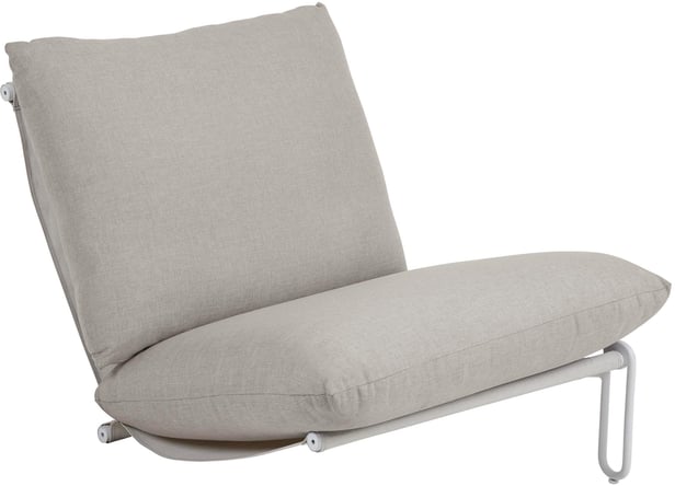Blixt Lisäistuin Valkoinen runko/beige pehmuste