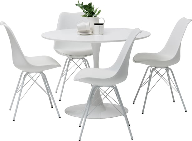 Apollo & Concept White ruokailuryhmä 100cm neljälle valkoinen