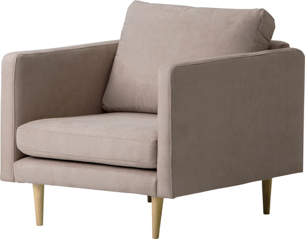 Copenhagen Scandic nojatuoli, Soro 23 beige / tammijalat