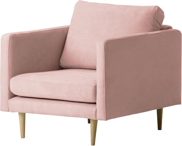 Copenhagen Scandic nojatuoli,  Soro 61 rosa / tammijalat