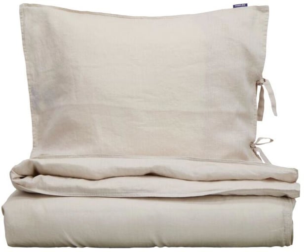 Familon Pellava beige pussilakanasetti 150x210/55x65 cm