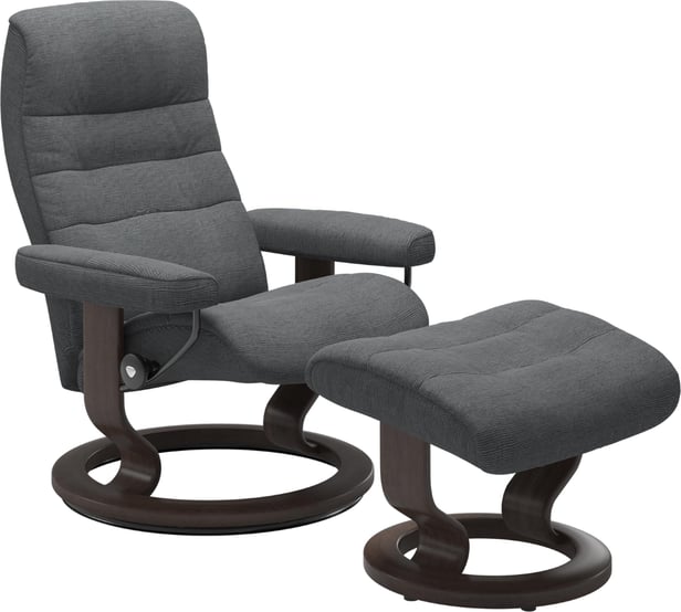 Stressless® Opal tv-tuoli+rahi, harmaa Jasmine-kangas