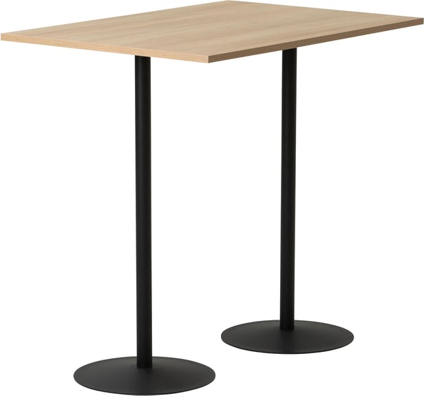 Rose baaripöytä 120x80 tammi/musta (sis. 2 jalkaa)