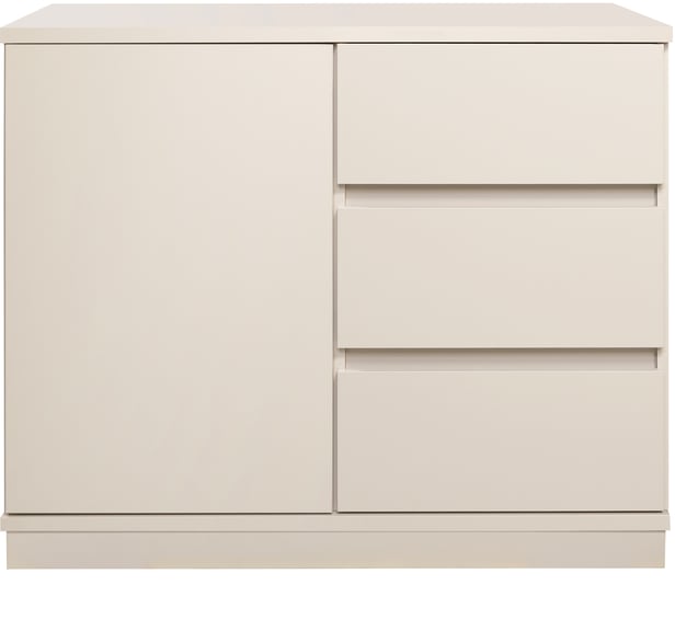 Sata lipastokaappi nro 16. 92cm ovi vasen + 3ltk greige, sokkeli