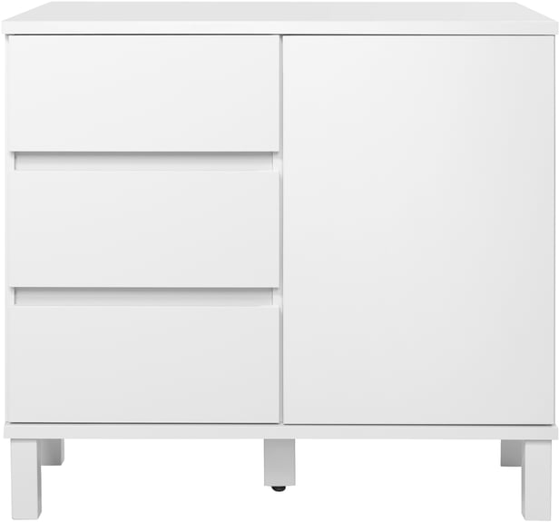 Sata lipastokaappi nro 17. 92cm ovi oikea + 3ltk valkoinen, kantikas jalka