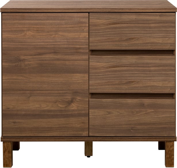 Sata lipastokaappi nro 16. 92cm ovi vasen + 3ltk ruskea, kantikas jalka