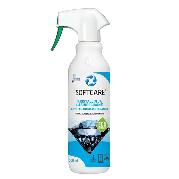 Softcare kristallin ja lasin pesuaine 500 ml