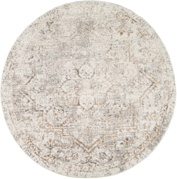 Luna matto ø160 cm valkoinen-beige