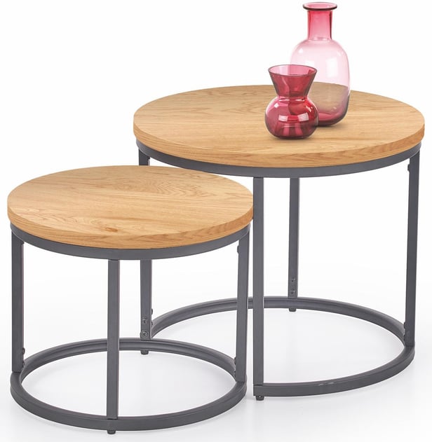 Luna sarjapöydät, golden tammi / musta