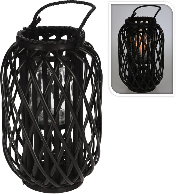 Willow lyhty 40x26cm musta