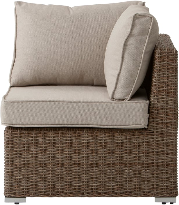 Mode kulmaosa natural polyrottinki / beige pehmuste