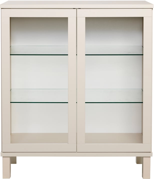 Sata lasiovikaappi nro 26. 92cm greige, kantikas jalka