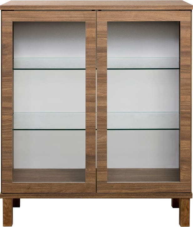 Sata lasiovikaappi nro 26. 92cm ruskea, kantikas jalka