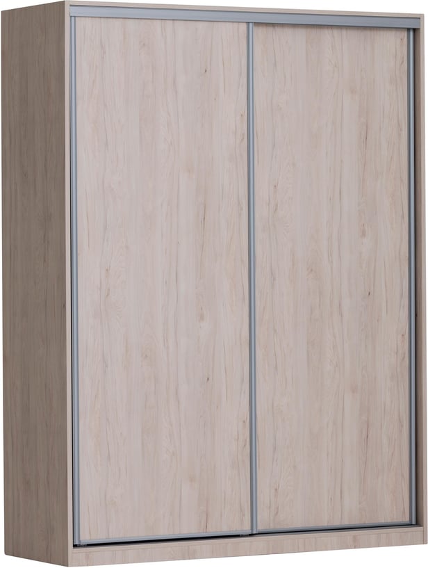 Doorit liukuovikomero + 2 x 88 cm levyovi 236x180x62, tammi