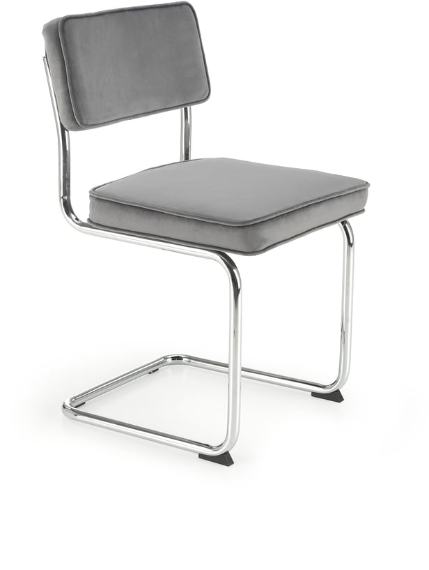 Kaarina ruokatuoli, kromi / harmaa