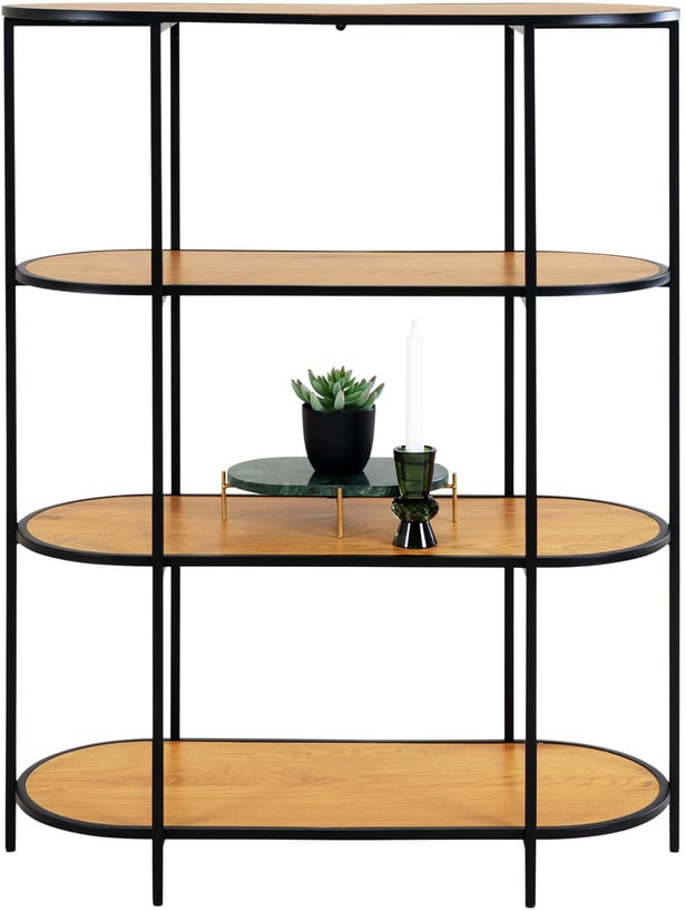 Vita hylly ovaali 85x36x111 cm