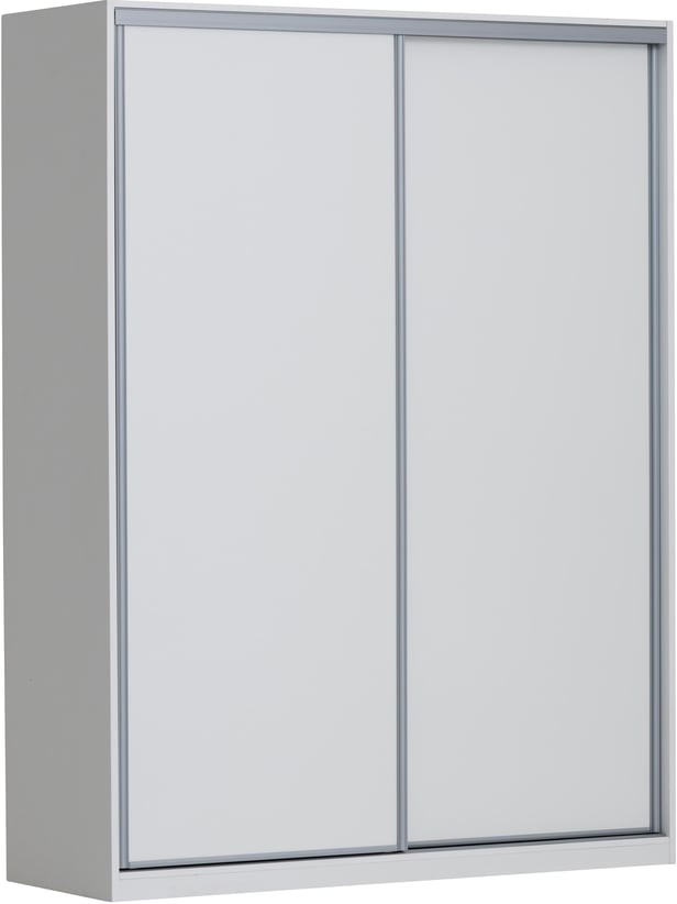 Doorit liukuovikomero + 2 x 88 cm levyovi 236x180x62, valkoinen