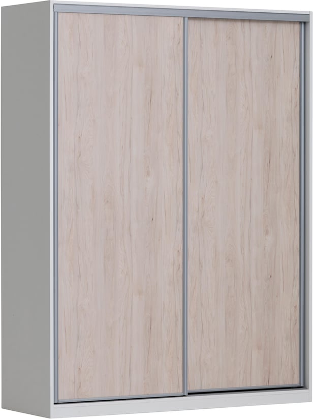 Doorit liukuovikomero + 2 x 88 cm levyovi 236x180x45, valkoinen