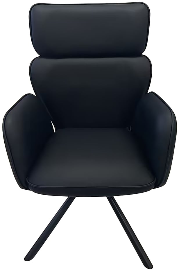 Astrid North Collection ruokapöydän tuoli, musta keinonahka