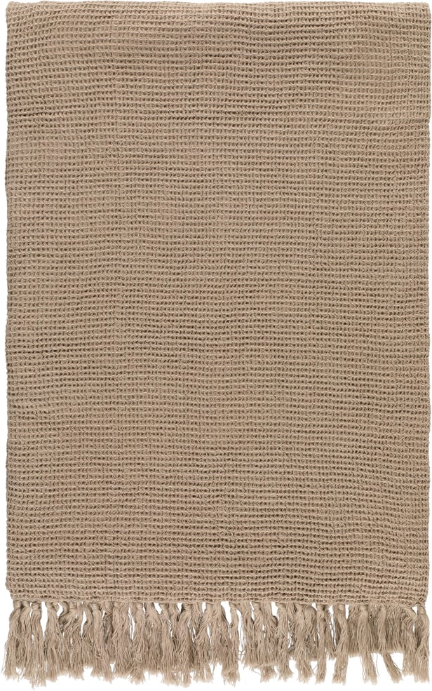 FanniK Vohveli hiekanvärinen torkkupeitto 130x170 cm