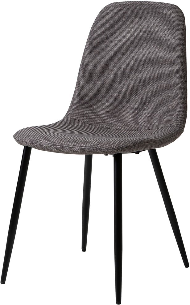 Maria ruokapöydän tuoli, musta runko / harmaa kangas