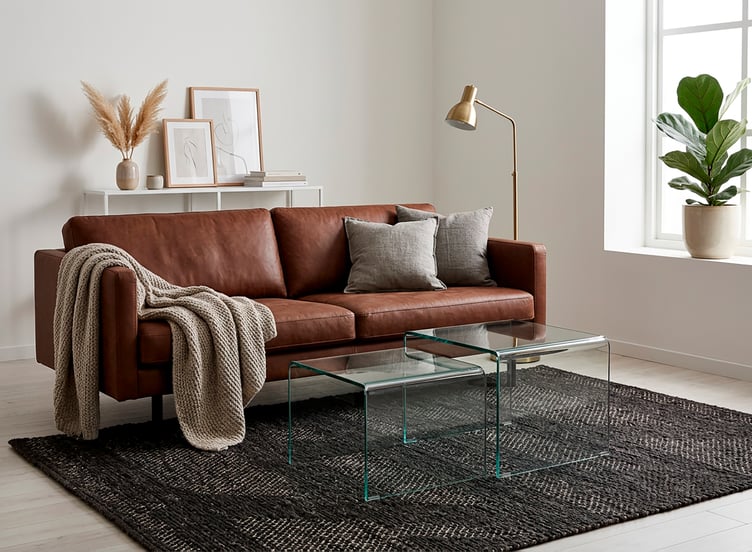 Venture Design Dawn sarjapöytä 2kpl 50x45x33cm + 45x45x30cm, 10mm lasi