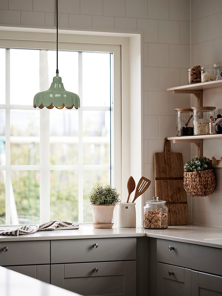 PR Home Wells katto-/ikkunavalaisin sammaleenvihreä/kulta