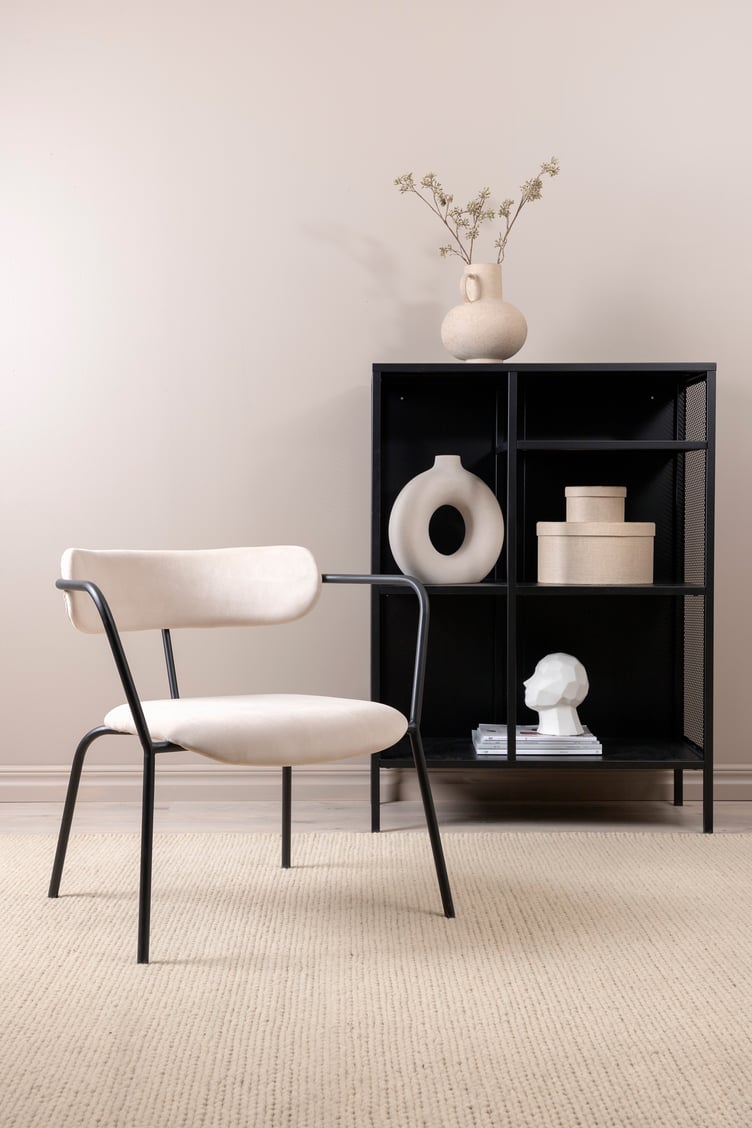 Duffy lounge-nojatuoli beige sametti