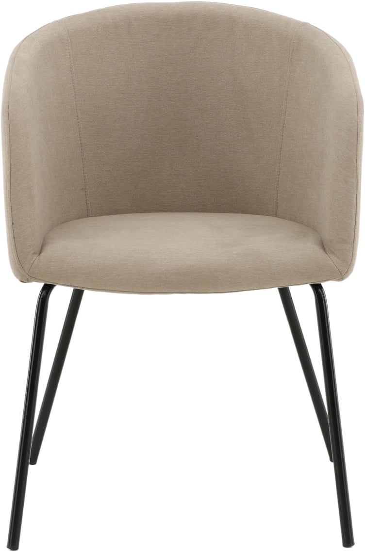 Berit ruokapöydän tuoli musta runko / beige kangas