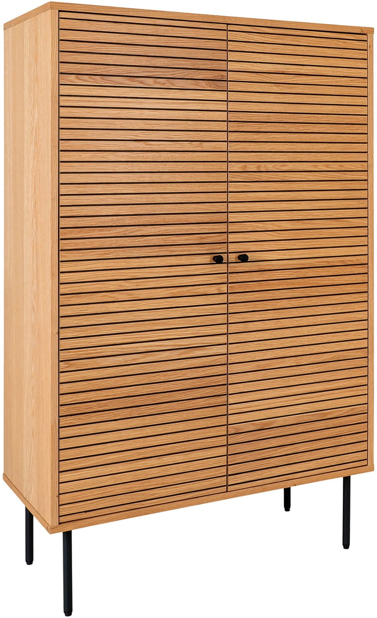 House Nordic Kyoto kaappi 80x40x130, natural tammiviilu / mustat jalat