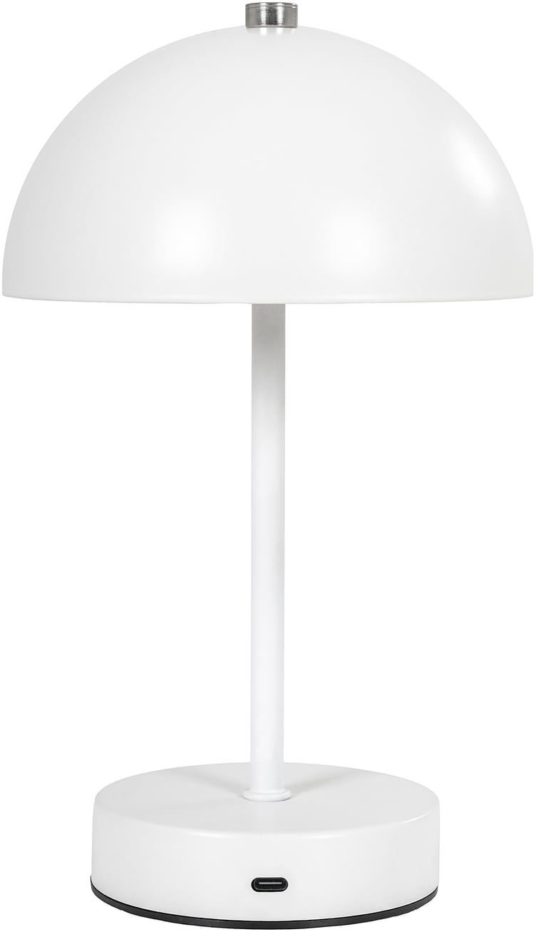 House Nordic Holt LED-pöytävalaisin ladattava, valkoinen/teräs