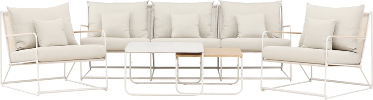 Palazzo sohvaryhmä 3+1+1+sarjapöytä (2kpl), beige / beige