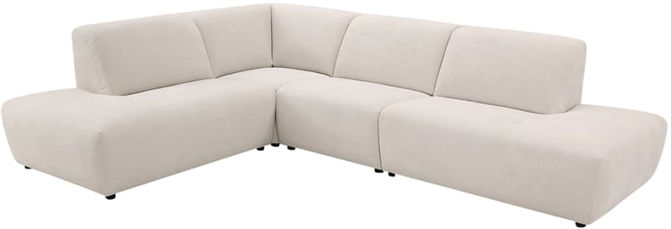 Basel avokulmasohva kahdella avopäädyllä, oikea, Cloud 02 beige