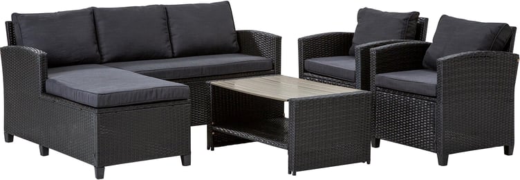 Torino divaanisohva + 2 nojatuolia + sohvapöytä (matala)