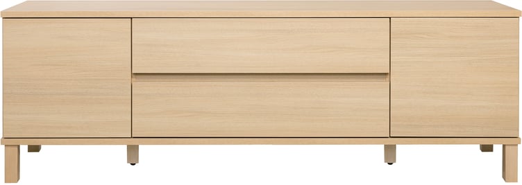 Sata taso nro 42. 183cm 2 ovea + 2ltk vaalea tammi, kantikas jalka