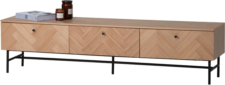 Casetti tv-taso 180cm, tammi/musta