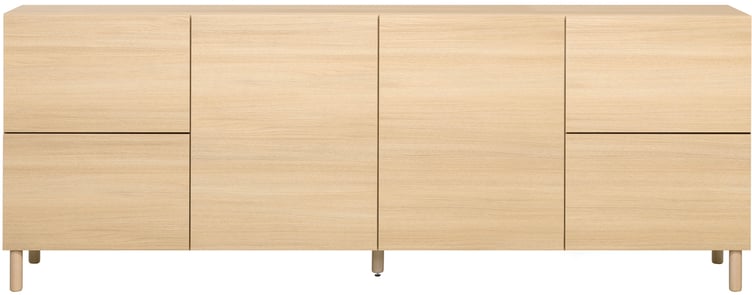 Lakeus senkki nro 6. 197 cm vaalea tammi, puujalka