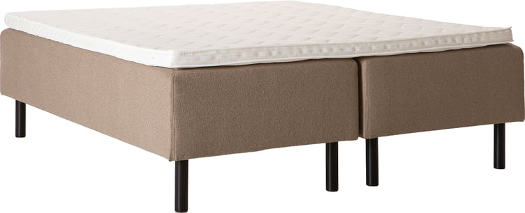 Unelle 500 Viscolux runkopatjasetti 5-vyöh. visco 160x200cm hard/medium, Fano 15 ruskea, mustat puujalat (sis. Memory-petauspatja soft)