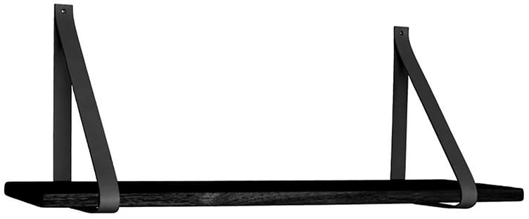 House Nordic Forno seinähylly 80x20cm musta