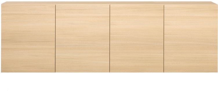 Lakeus senkki nro 4. 197 cm vaalea tammi, seinään asennettava
