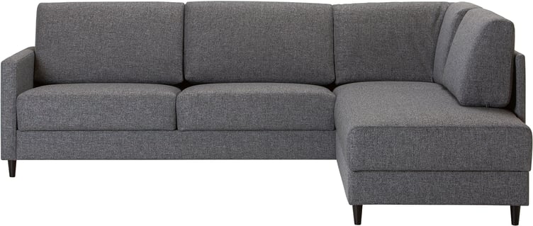 Nobe avokulmavuodesohva oikea, harmaa, wenge jalka