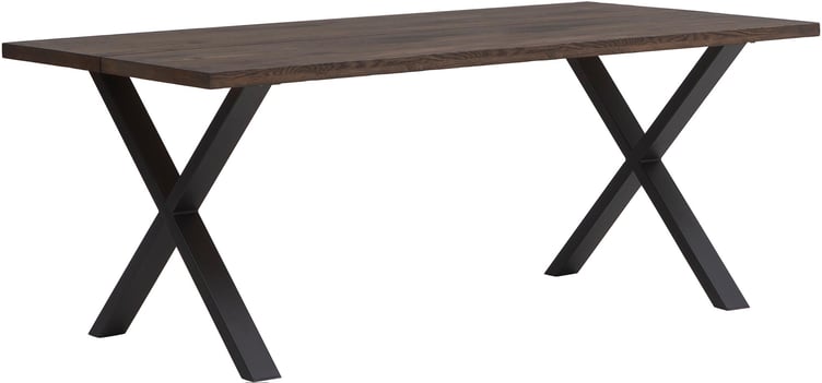 Isla lankkupöytä 190x95 smoked tammi, X-jalalla