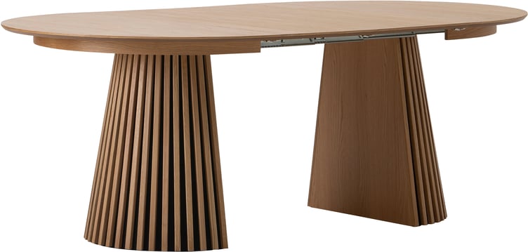 Metz jatkettava ruokapöytä 120/160/200x120cm, natural tammi