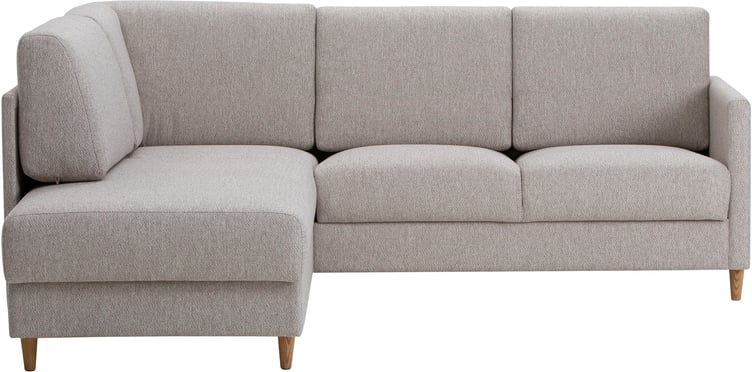 Nobe avokulmavuodesohva vasen, beige, saarni jalka